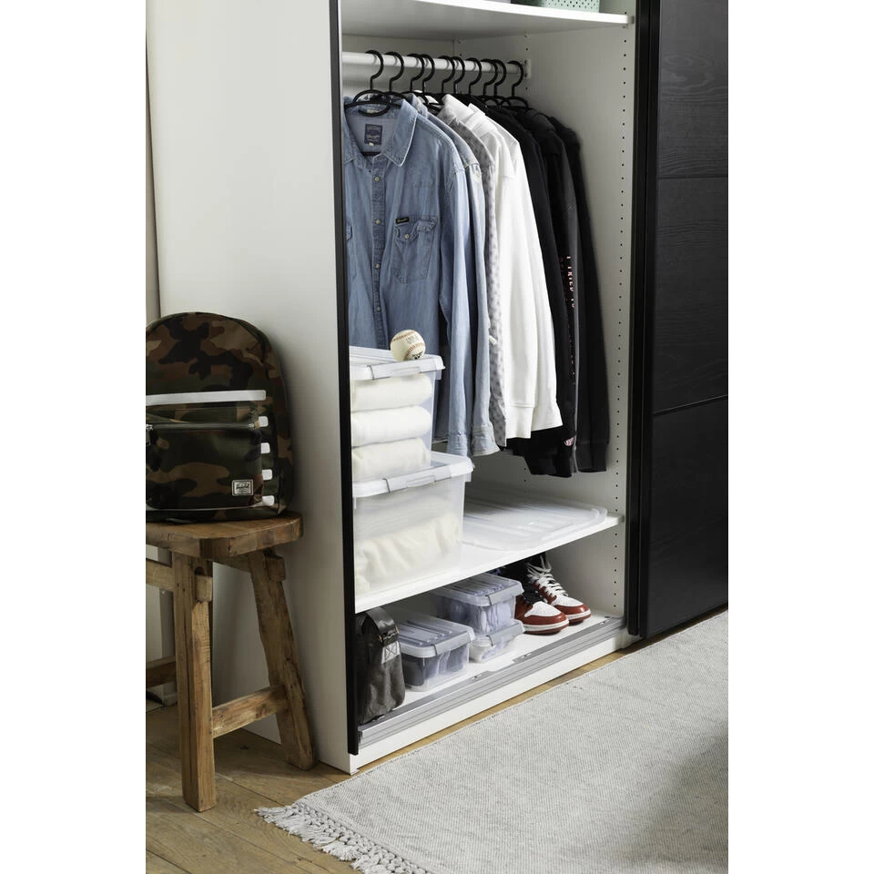 Curver Handy+ Opbergbox - 20L - 3 Stuks - Transparant Met Deksel - Afbeelding 3