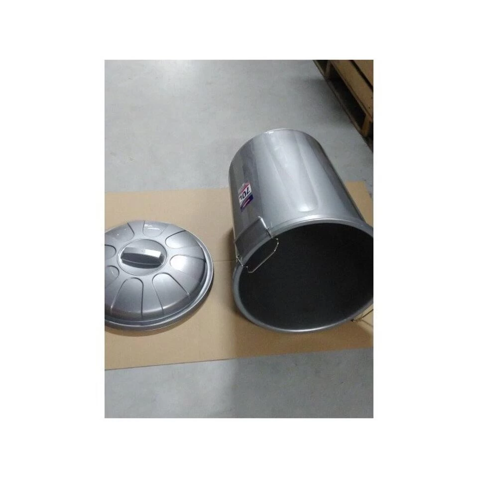 Forte Plastics Afvalbak - Zilverkleurig - Afvalemmer Met Deksel - 70l - Afbeelding 2