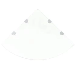 VidaXL Hoekschap Met Chromen Dragers Transparant 45x45 Cm Glas