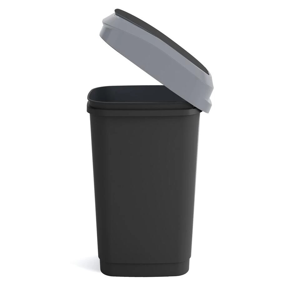 Curver Dual Touch Vuilbak M 25L Zwart/Grijs - Afbeelding 3