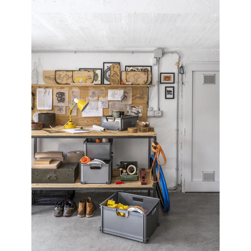 Curver Unibox Classic Opbergbox L - 30L - 43x35x23,5cm - Grijs - Afbeelding 4