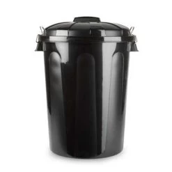 Forte Plastics Afvalbak - Zwart - Afvalemmer Met Deksel - 70l - 67 Cm