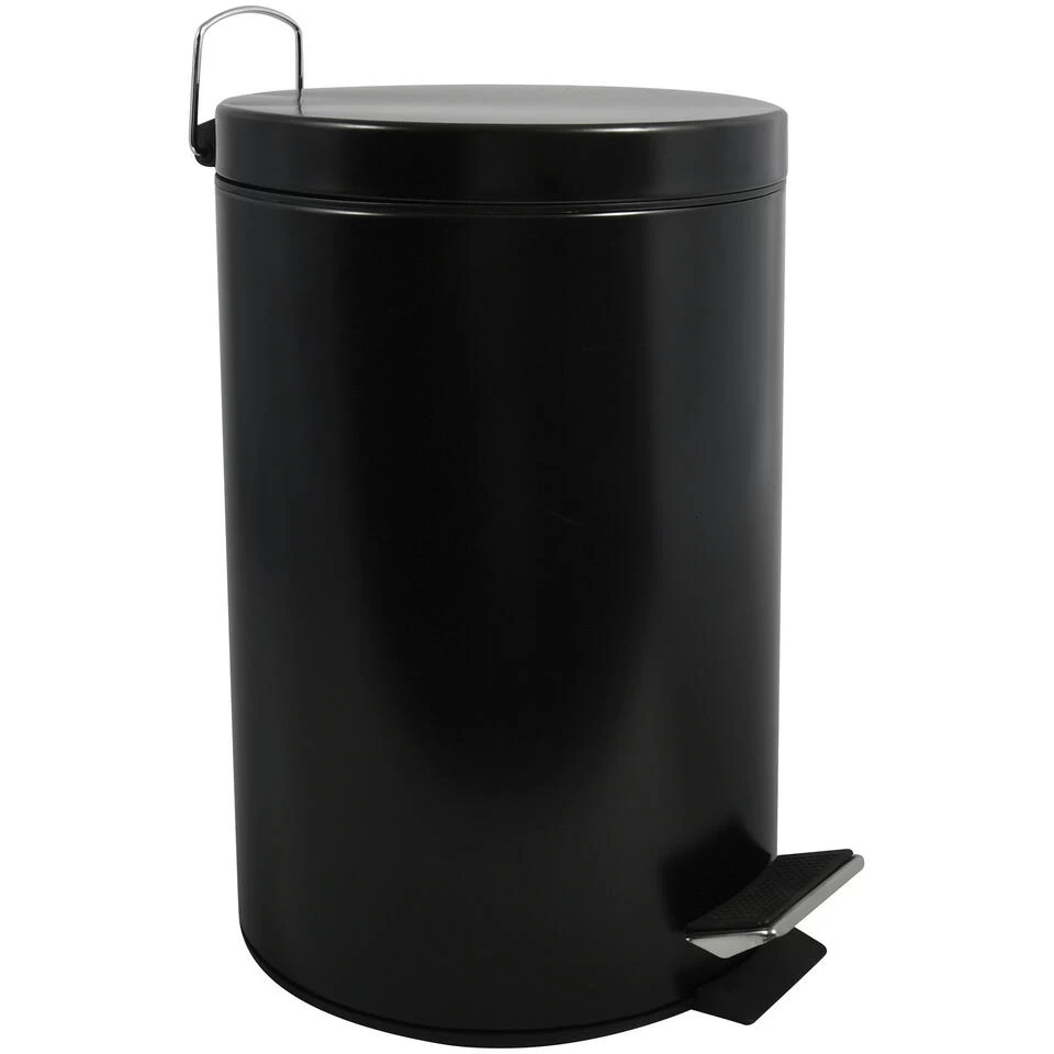 MSV Badkamer/toilet Pedaalemmer - Zwart - 12 Liter - 25 X 40 Cm - Afbeelding 2