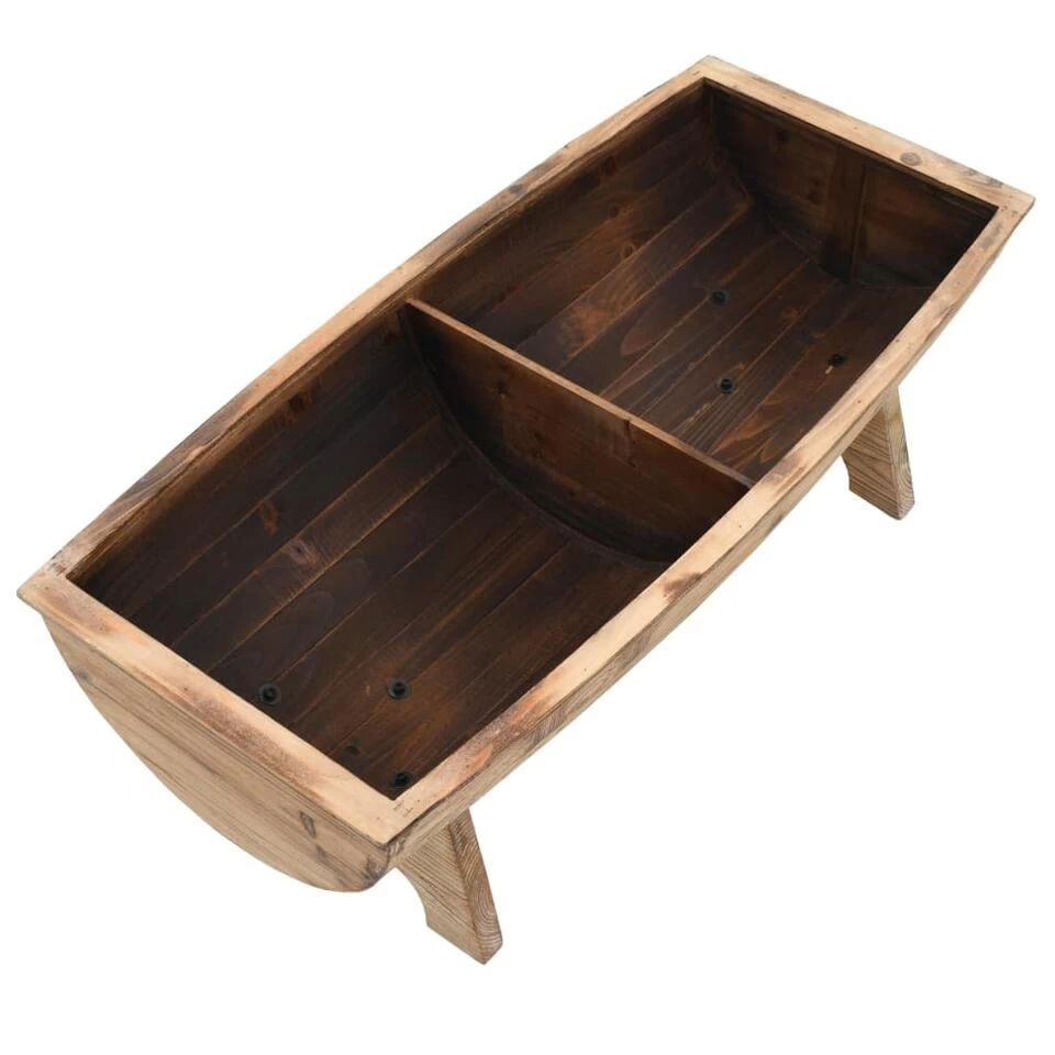 VidaXL Opbergbankje 103x51x44 Cm Massief Hout En Stof - Afbeelding 4