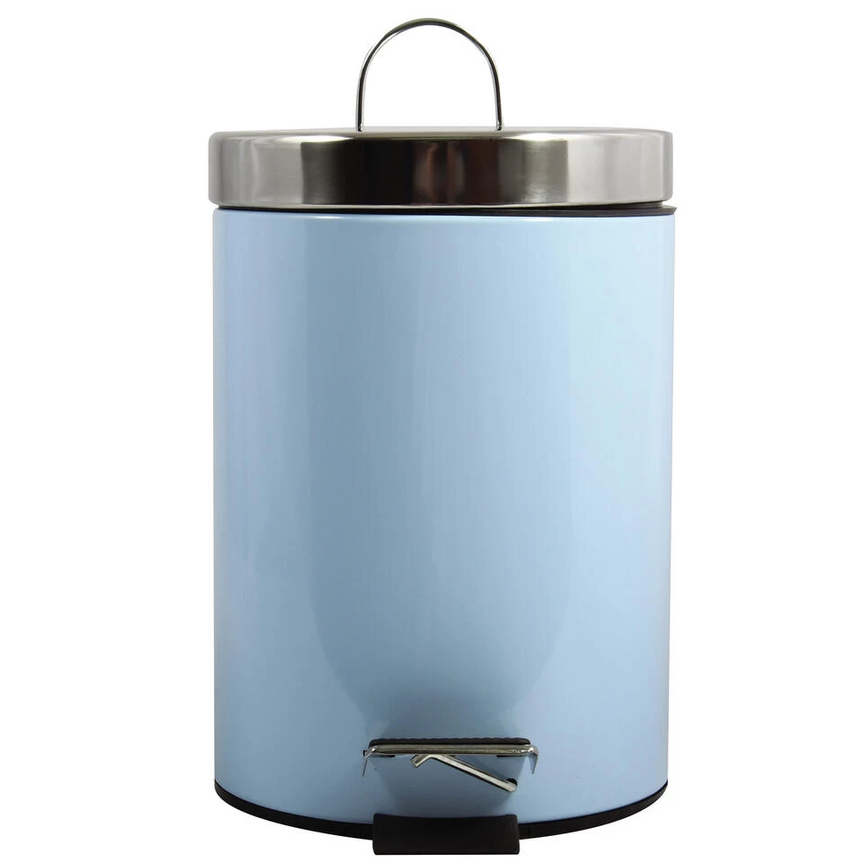 MSV Badkamer/toilet Pedaalemmer - Pastel Blauw - 3 Liter - 17 X 25 Cm - Afbeelding 2