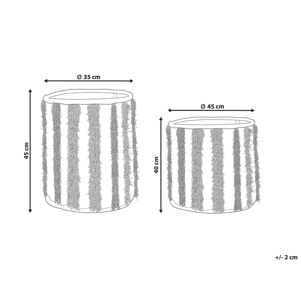 Beliani Mand KAKKI - Beige Katoen - Afbeelding 3