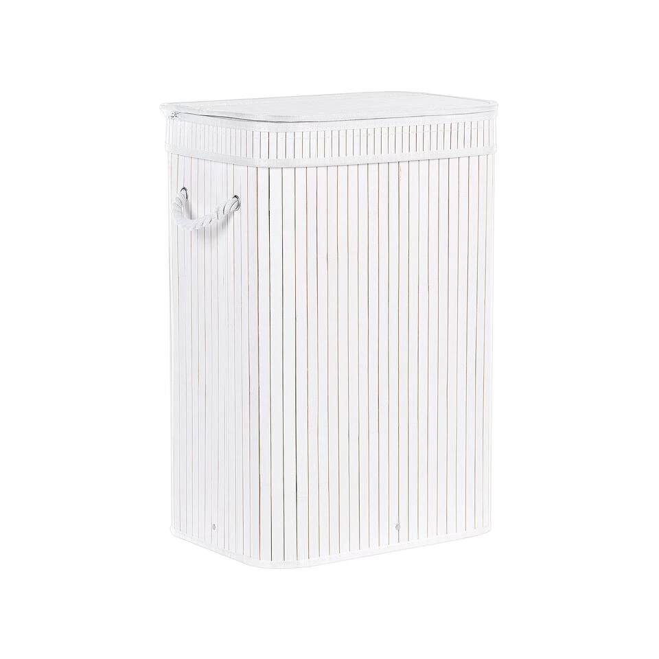 Beliani Mand KALUTARA - Wit Bamboehout - Afbeelding 4