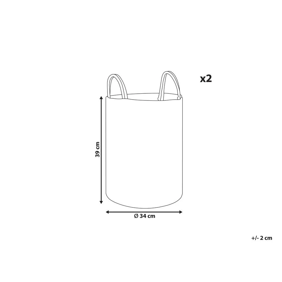 Beliani Mand SARYK - Beige Katoen - Afbeelding 2