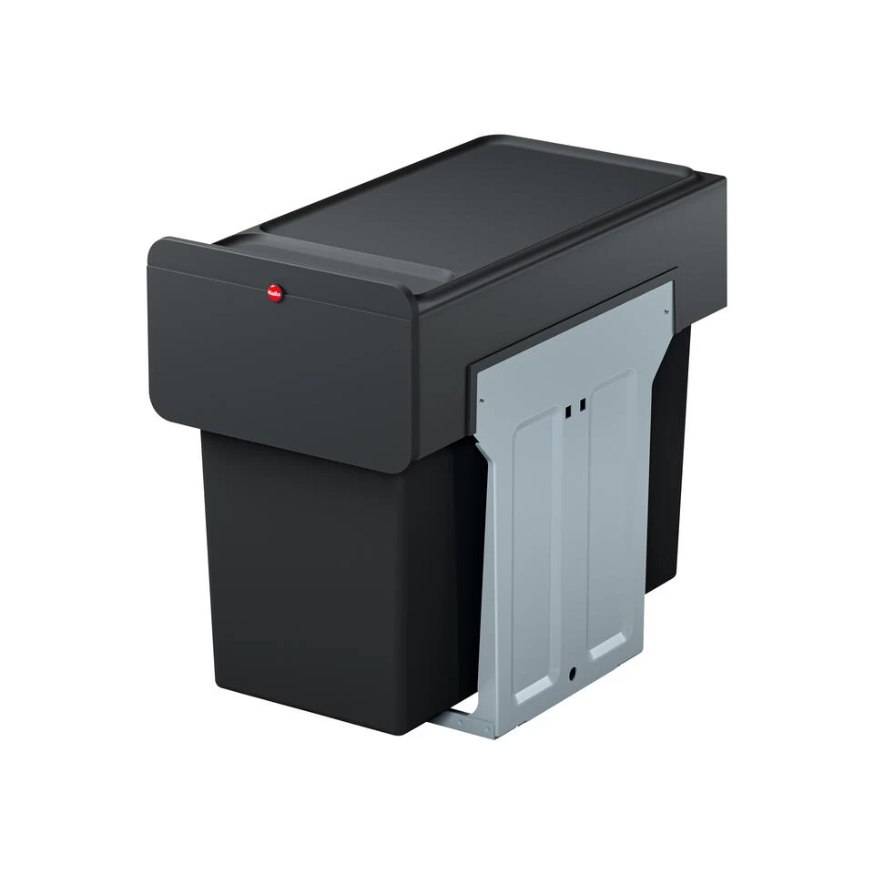 Hailo Tandem Inbouwprullenbak - 2x14L - Zwart - Afbeelding 2