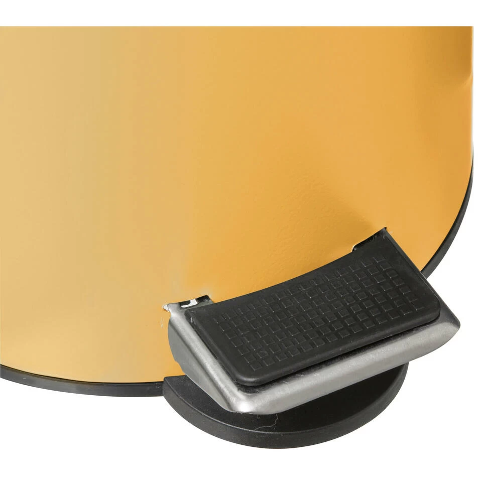 5Five Pedaalemmer - Geel - Metaal - 3 L - 24 Cm - Prullenbak - Afbeelding 3