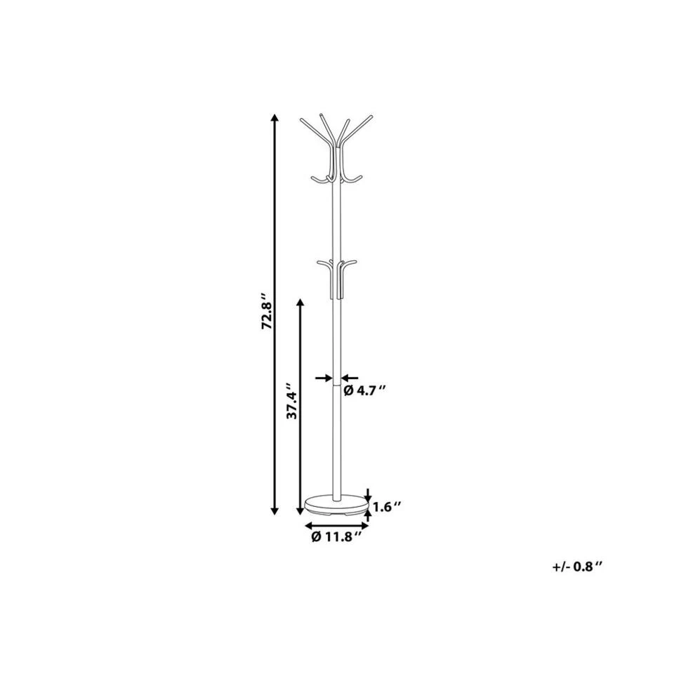 Beliani Kledingstandaard CLAXTON - Zwart Staal - Afbeelding 4