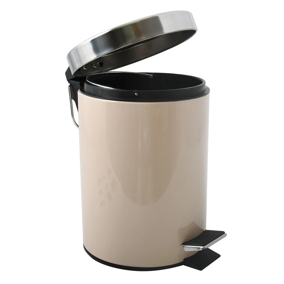 MSV Badkamer/toilet Pedaalemmer - Beige - 3 Liter - 17 X 25 Cm - Afbeelding 2