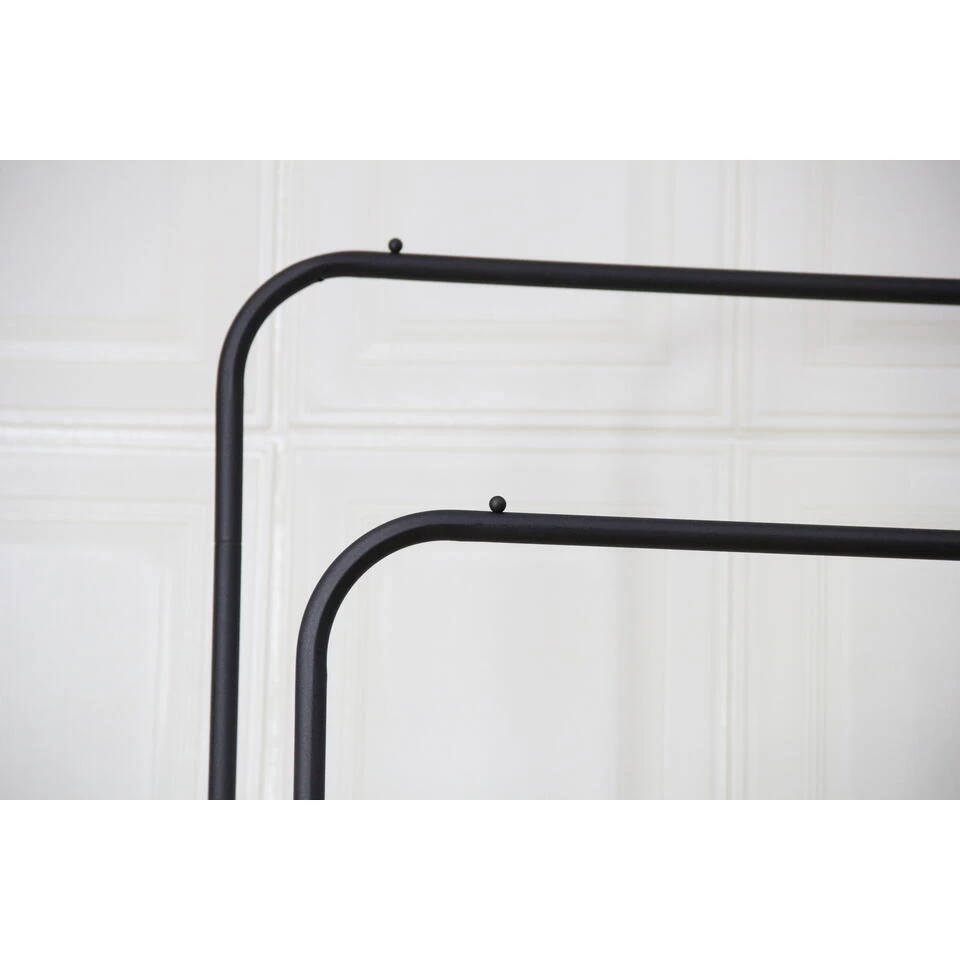 O'DADDY® Kledingrek Metaal - Dubbele Buis Tot 25 Kg - 110x33x 157 - Zw - Afbeelding 3