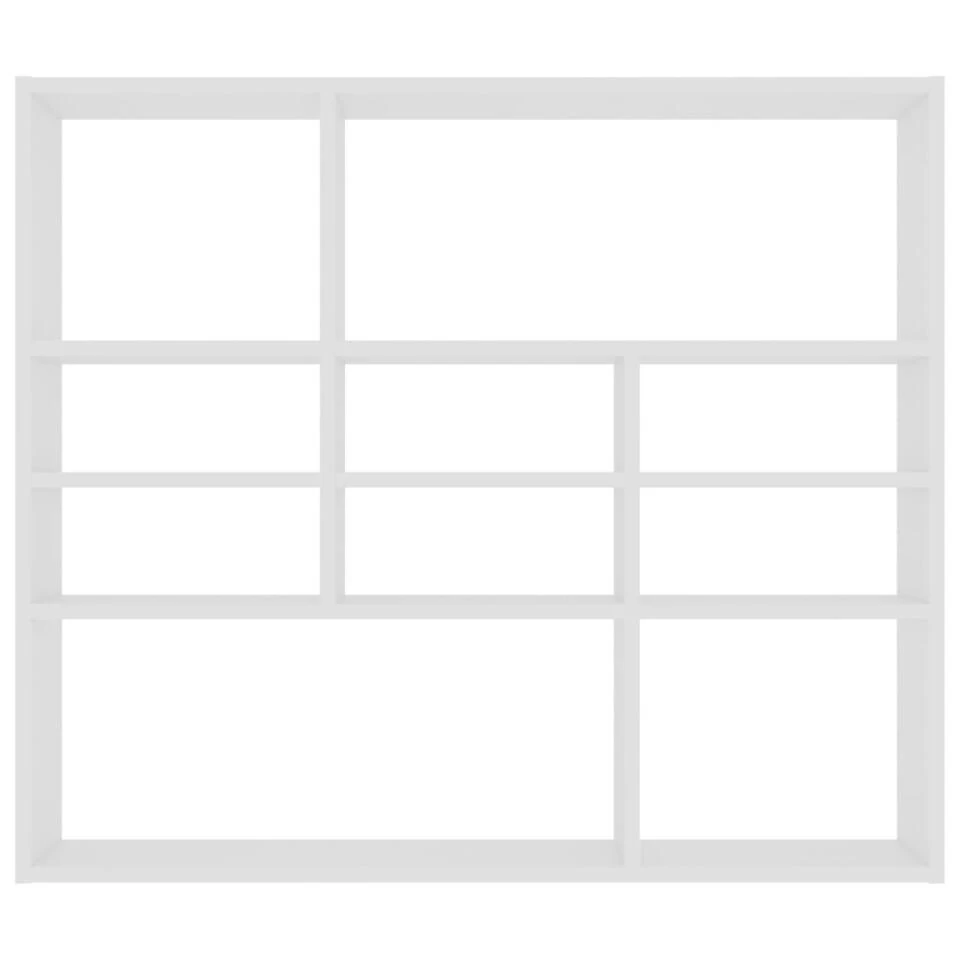 VidaXL Wandschap 90x16x78 Cm Bewerkt Hout Wit - Afbeelding 4