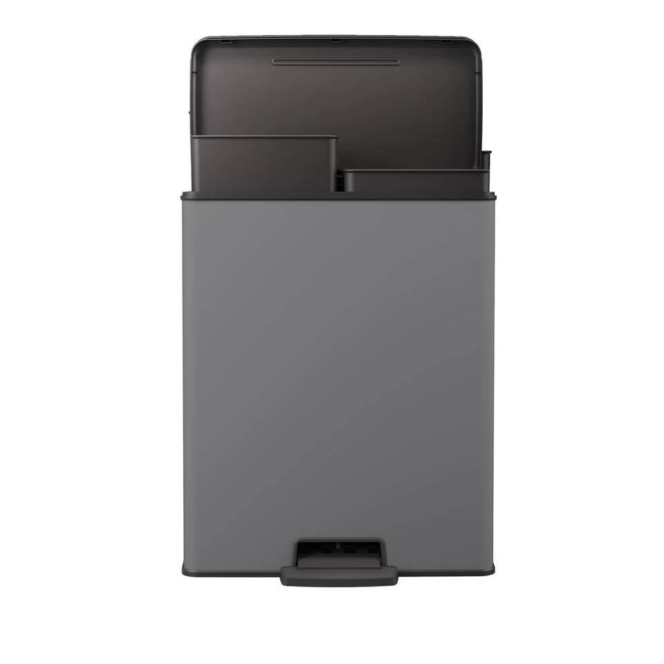 Pedaalemmer Deco Bin - Rechthoek - Grijs - 2x26L - Afbeelding 2
