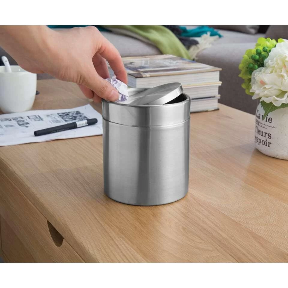 EKO Tafelafvalbakje Fandy - Zilverkleurig - 1,5l - Afbeelding 3