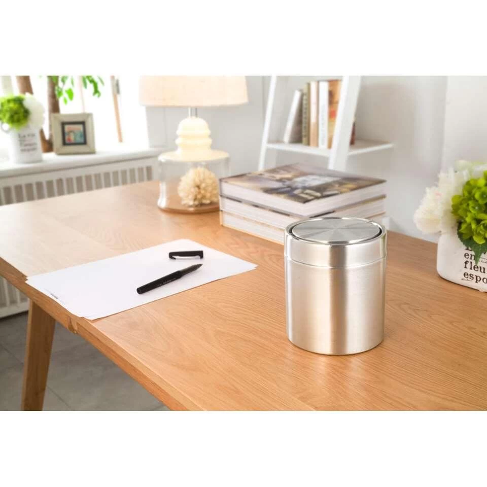 EKO Tafelafvalbakje Fandy - Zilverkleurig - 1,5l - Afbeelding 4