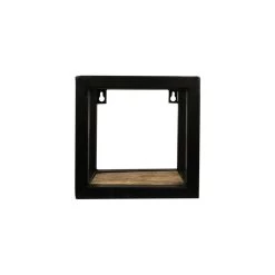 HSM Collection Wandbox Levels - Naturel/zwart - 20x14x20 Cm