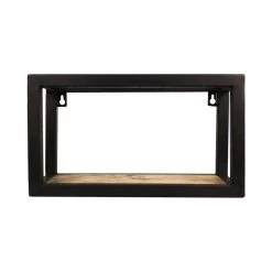 HSM Collection Wandbox Levels - Naturel/zwart - 35x14x20 Cm