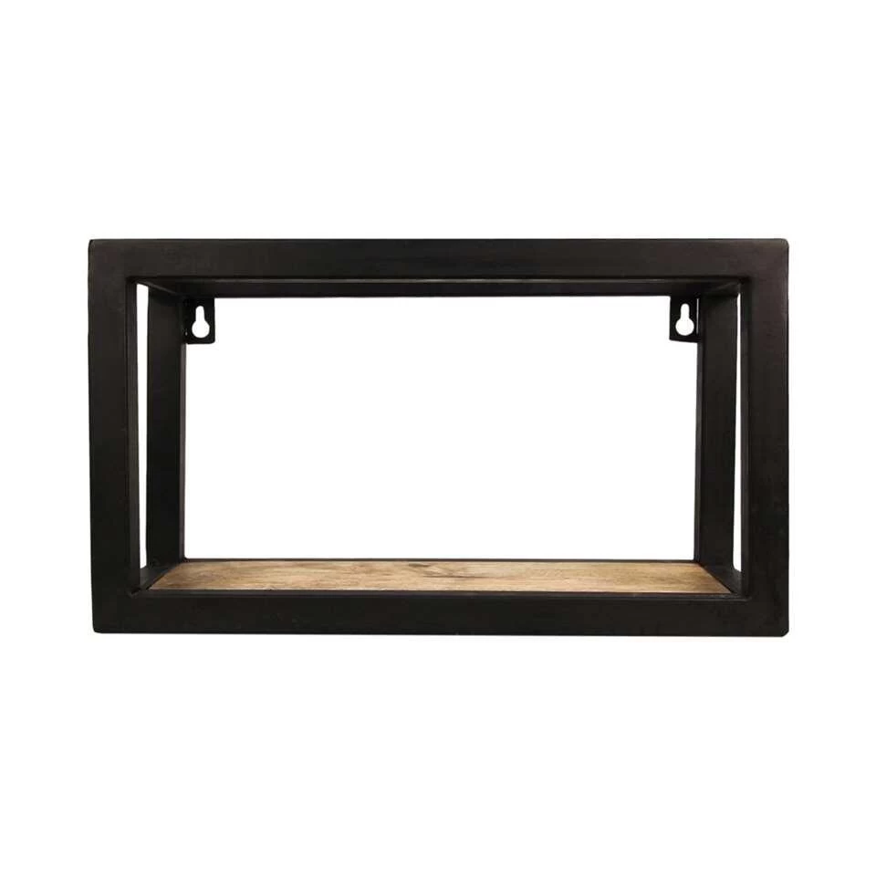 HSM Collection Wandbox Levels - Naturel/zwart - 35x14x20 Cm