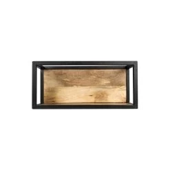 HSM Collection Wandbox Levels - Naturel/zwart - 55x18x25 Cm