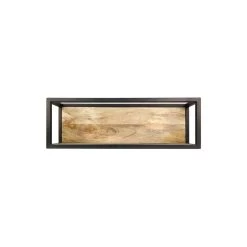 HSM Collection Wandbox Levels - Naturel/zwart - 75x18x25 Cm