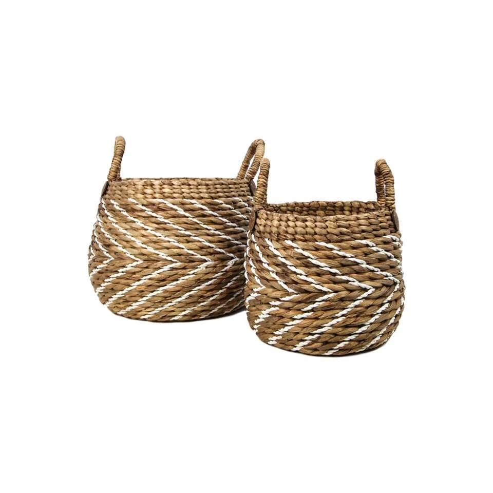 HSM Collection Mandenset Agira (2 Stuks) - Naturel/wit