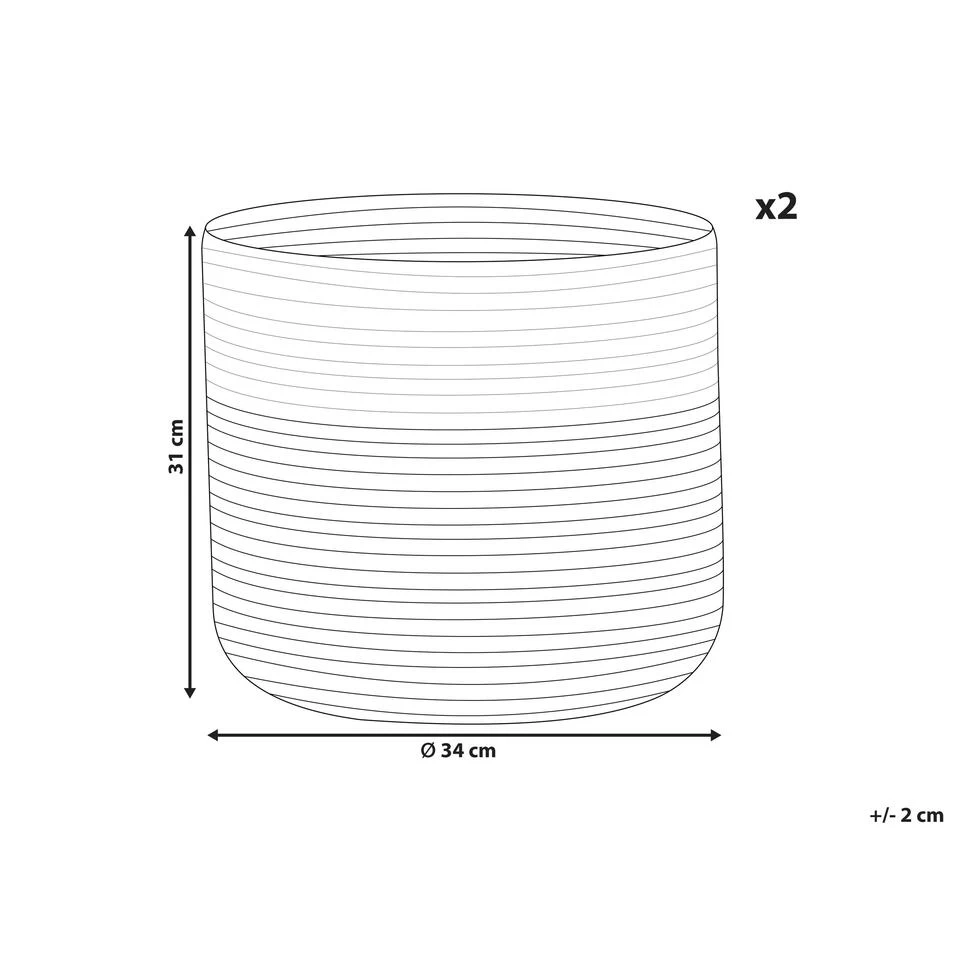 Beliani Mand ARDESEN - Beige Katoen - Afbeelding 3
