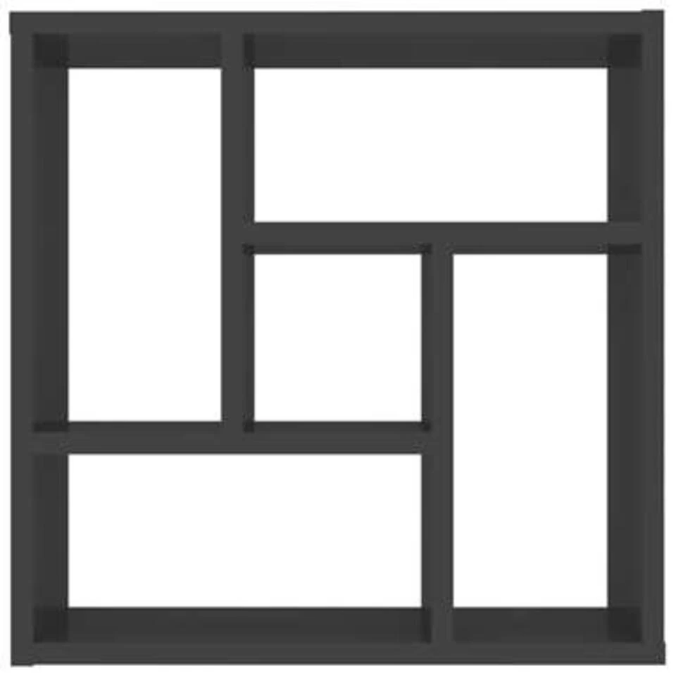 VidaXL Wandschap 45,1x16x45,1 Cm Spaanplaat Hoogglans Grijs - Afbeelding 4