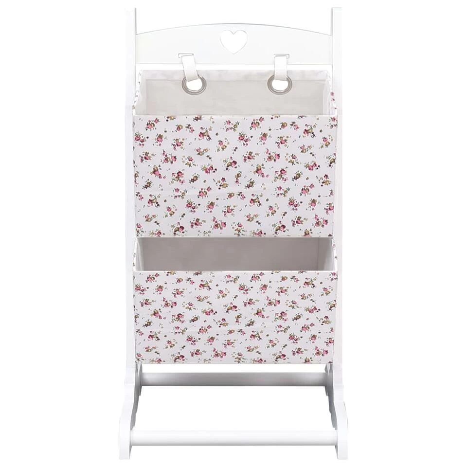 VidaXL Mandenrek 2-laags Bloem 35x35x72 Cm Hout - Afbeelding 2