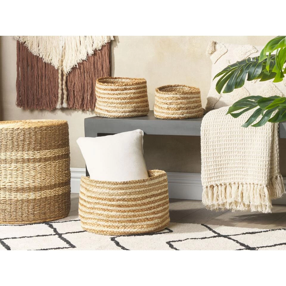 Beliani Mand KAHU - Natuurlijk Jute - Afbeelding 2