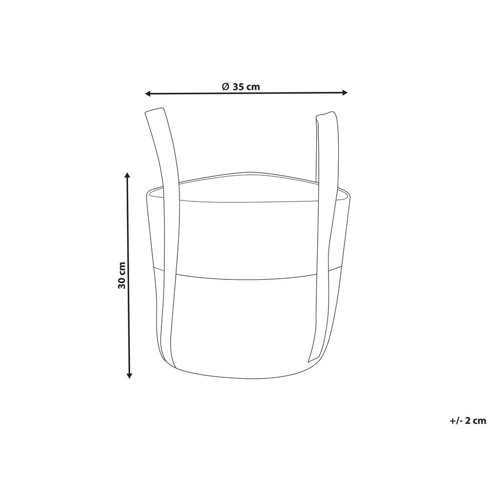 Beliani Mand SONIPAT - Natuurlijk Jute, Katoen - Afbeelding 3