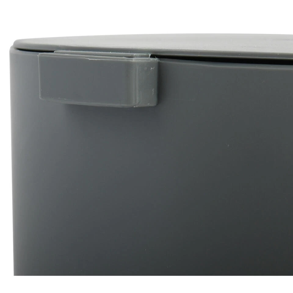 MSV Kleine Badkamer/toilet Pedaalemmer - Donkergrijs - 3L - 15 X 27cm - Afbeelding 4