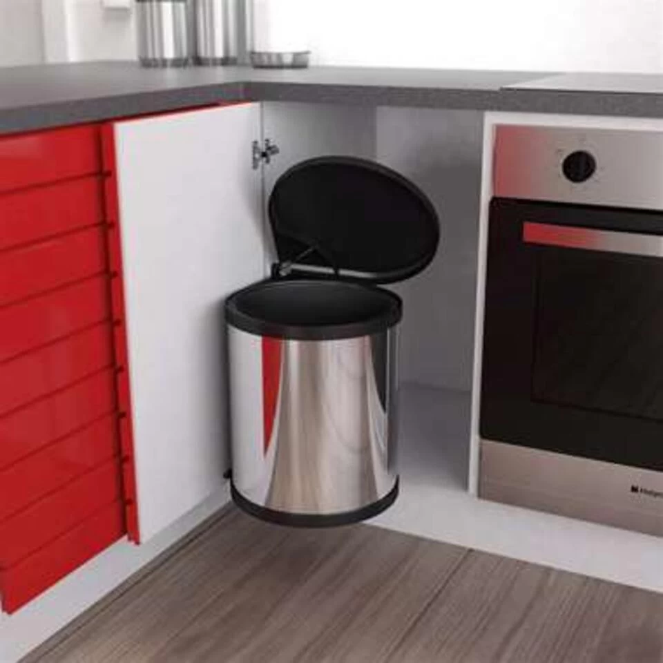 Prullenbak Compact-Box M RVS - Hailo - Afbeelding 3