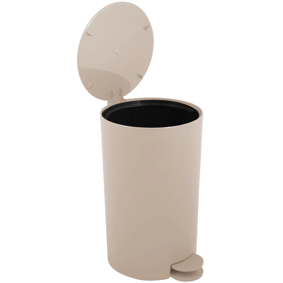 MSV Kleine Badkamer/toilet Pedaalemmer - Beige - 3L - 15 X 27cm - Afbeelding 3