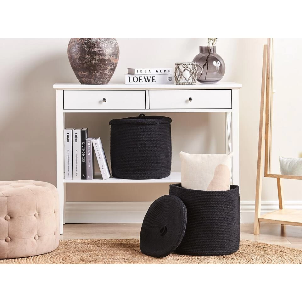 Beliani Mand SILOPI - Zwart Katoen - Afbeelding 2