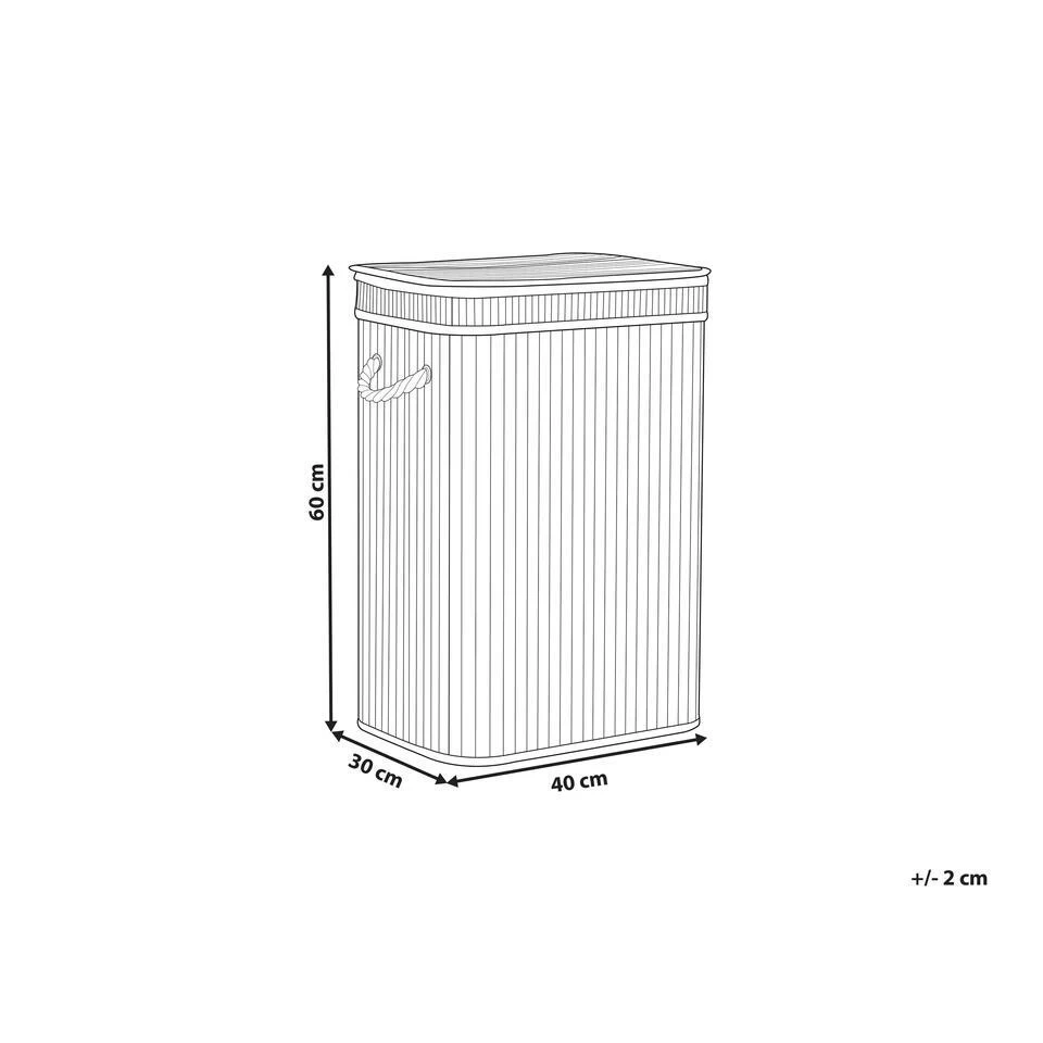 Beliani Mand KALUTARA - Wit Bamboehout - Afbeelding 3
