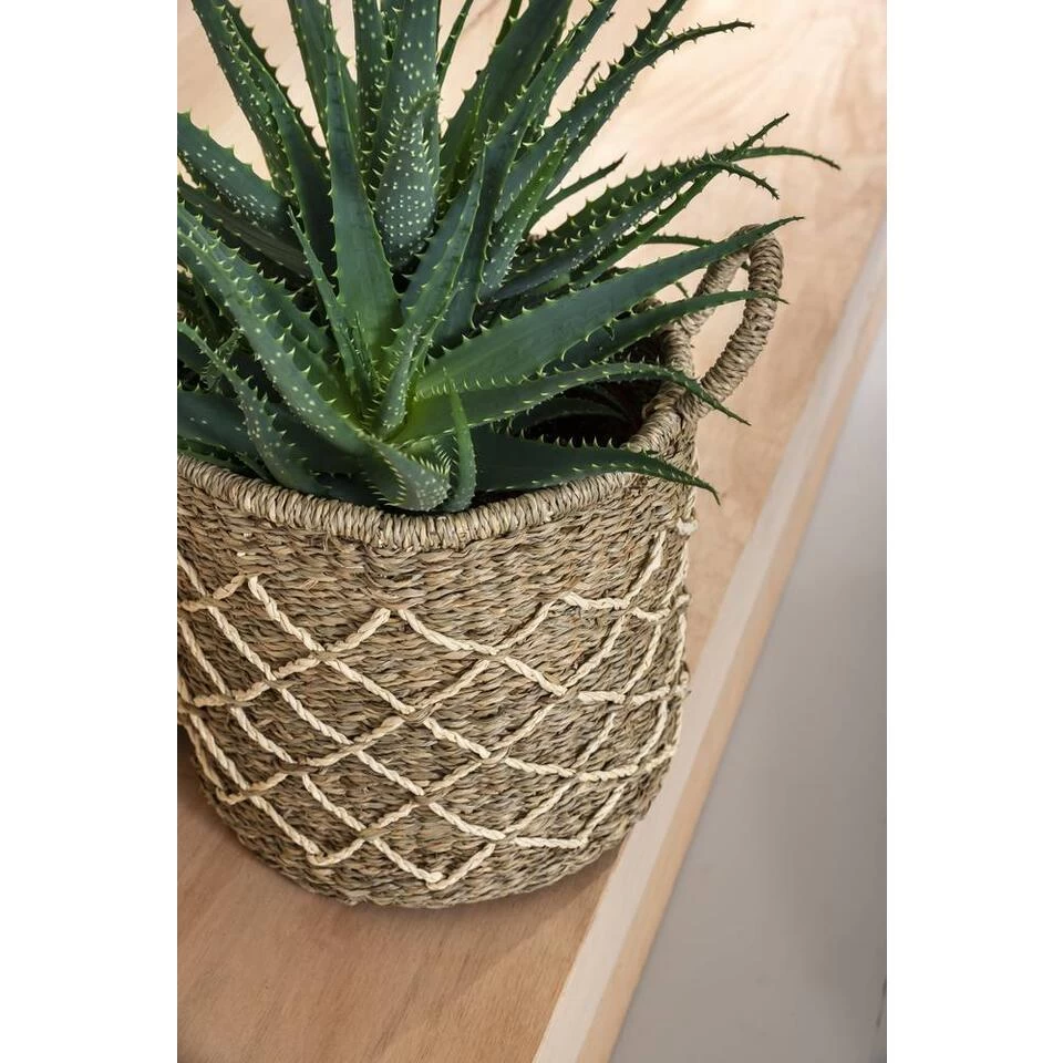 Mand Roos - Naturel - Zeegras - 30xø34 Cm - Afbeelding 2